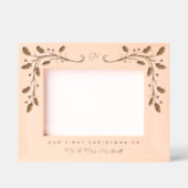 Cadres Gravés Monogram Holly Frame First Christmas as Mr & Mrs (Recto)