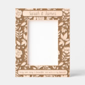 Cadres Gravés Monogramme Couple Noms Citation Florale Botanique (Recto)