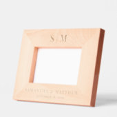 Cadres Gravés Monogramme Mariage moderne simple (Gauche)