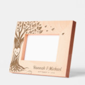 Cadres Gravés Monogramme Noms cardiaques Arbre de vie Mariage Ph (Gauche)