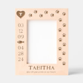 Cadres Gravés Monogrammes Empreintes de pattes sur nos coeurs Ca (Recto)