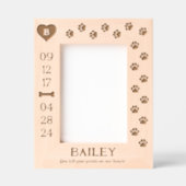 Cadres Gravés Monogrammes Empreintes de pattes sur notre Mémoria (Recto)