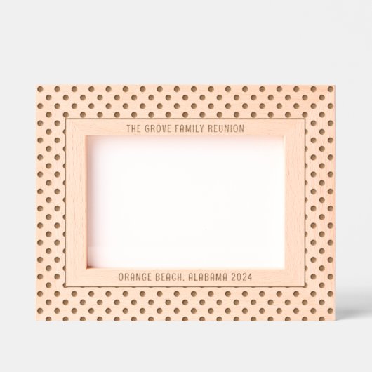 Cadres Gravés Motif à pois avec texte personnalisé (Recto)