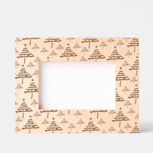 Cadres Gravés Motif d'arbre de Noël noir blanc moderne (Recto)
