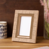 Cadres Gravés Motif de tissage moderne avec texte (Gauche)