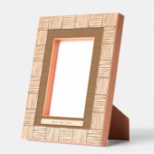 Cadres Gravés Motif de tissage moderne avec texte (Gauche)