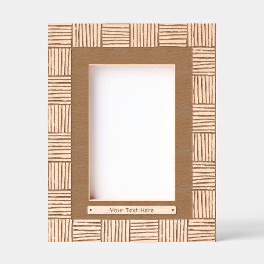 Cadres Gravés Motif de tissage moderne avec texte (Recto)