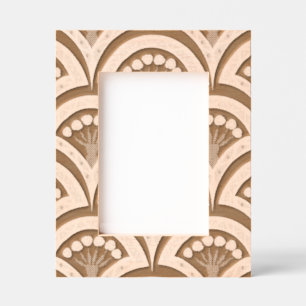 Cadres Gravés Motif de ventilateur floral rose et vert