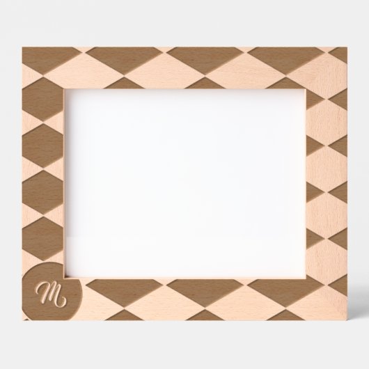 Cadres Gravés Motif diamant blanc et noir (Recto)