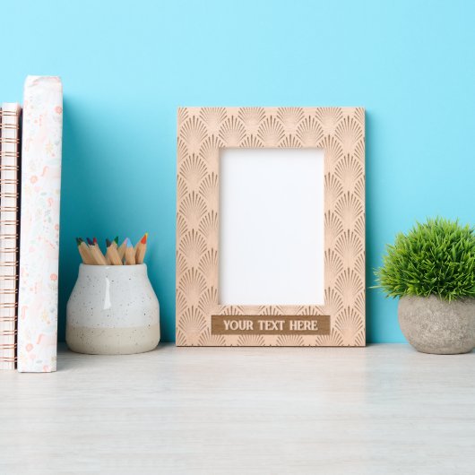 Cadres Gravés Motif Élégant de Feuille Abstraite au Format Portr (Recto)