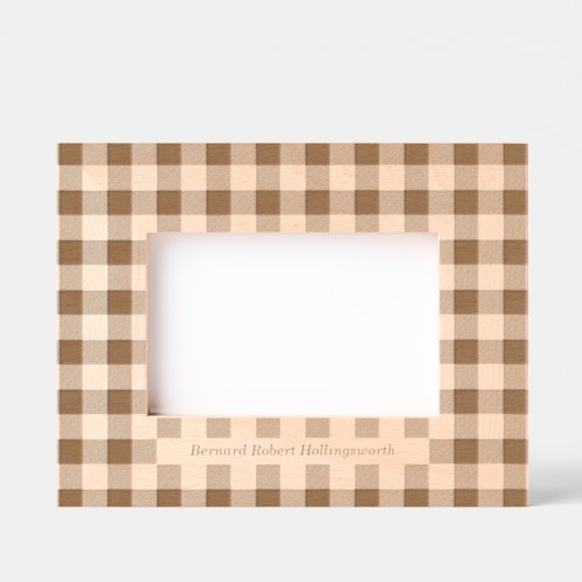 Cadres Gravés Motif En vichy simple avec nom (Recto)