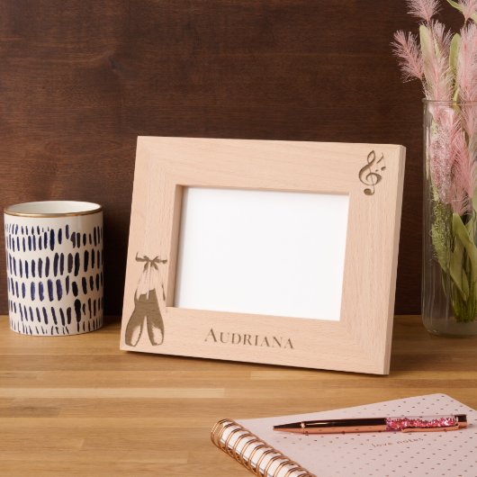 Cadres Gravés Music Note Ballet Shoes Personalized (Gauche)