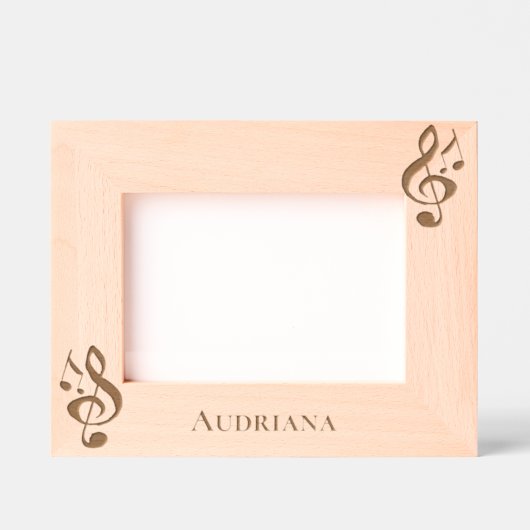Cadres Gravés Music Notes Personalized (Recto)