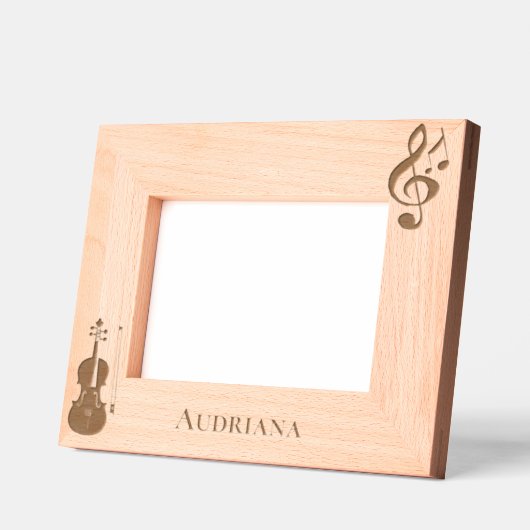Cadres Gravés Music Notes Violin Personalized (Gauche)