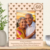 Noces de Diamant 60e Anniversaire de Mariage Cœurs