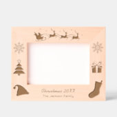 Cadres Gravés Noël de la famille père Noël Sleigh (Recto)
