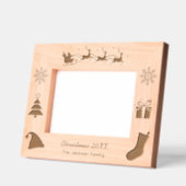Cadres Gravés Noël de la famille père Noël Sleigh (Gauche)