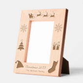 Cadres Gravés Noël de la famille père Noël Sleigh (Gauche)