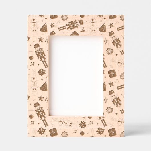 Cadres Gravés Noisette de Noël en bois (Recto)