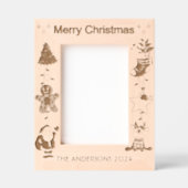 Cadres Gravés Nom de famille personnalisé Joyeux Noël (Recto)