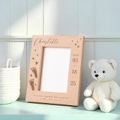 Cadres Gravés Nom du bébé Script & Statistiques de naissance Emp