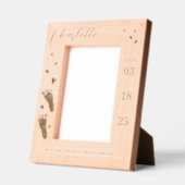 Cadres Gravés Nom du bébé Script & Statistiques de naissance Emp (Gauche)