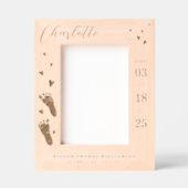 Cadres Gravés Nom du bébé Script & Statistiques de naissance Emp (Recto)