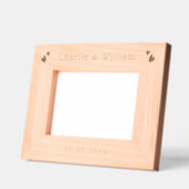 Cadres Gravés Nom du couple Coeurs mignons mariage date (Gauche)