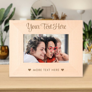 Cadres Gravés Nom personnalisé Cute Texte Typographie Script