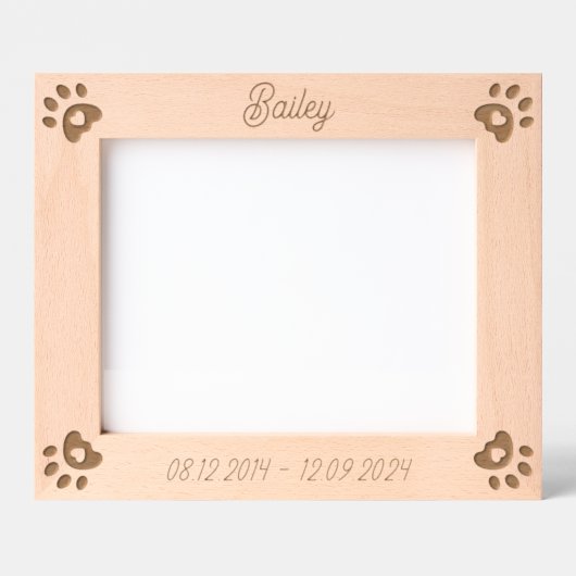 Cadres Gravés Nom personnalisé de l'animal de compagnie Coeurs d (Recto)