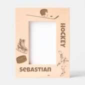 Cadres Gravés Nom personnalisé du hockey sur glace (Recto)