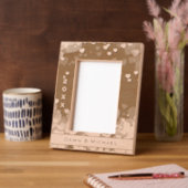 Cadres Gravés Nom personnalisé et année Coeurs romantiques (Gauche)