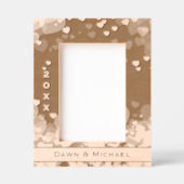 Cadres Gravés Nom personnalisé et année Coeurs romantiques (Recto)