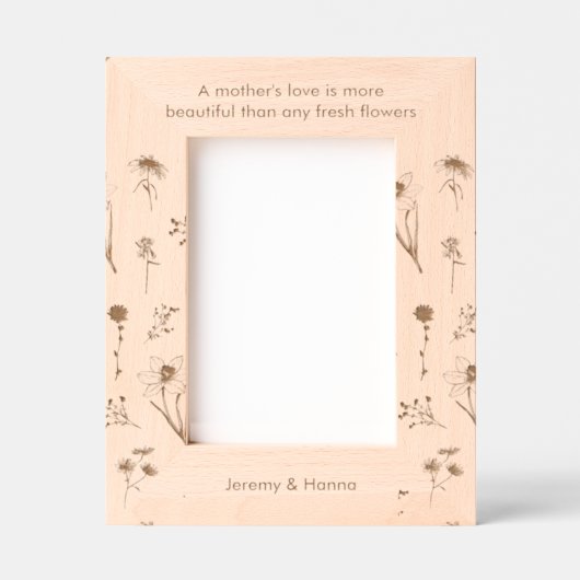 Cadres Gravés Nom personnalisé L'amour de la mère est plus beau (Recto)