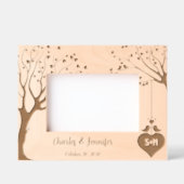 Cadres Gravés Noms de couple de monogramme avec conception d'arb (Recto)