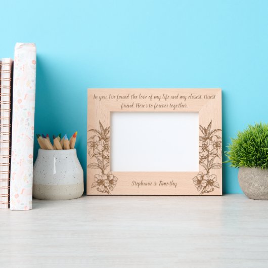 Cadres Gravés Noms de couple mariage avec devis (Recto)