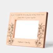 Cadres Gravés Noms de couple mariage avec devis (Gauche)