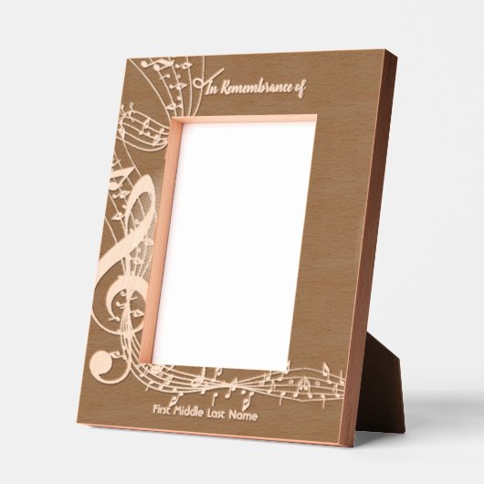 Cadres Gravés Notes musicales des Invitations du service commémo (Gauche)