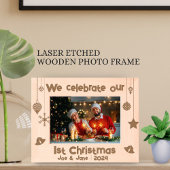 Cadres Gravés Notre 1ère célébration de Noël Cadeaux personnalis