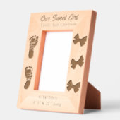 Cadres Gravés Notre douce fille | Nouveau bébé personnalisé (Gauche)