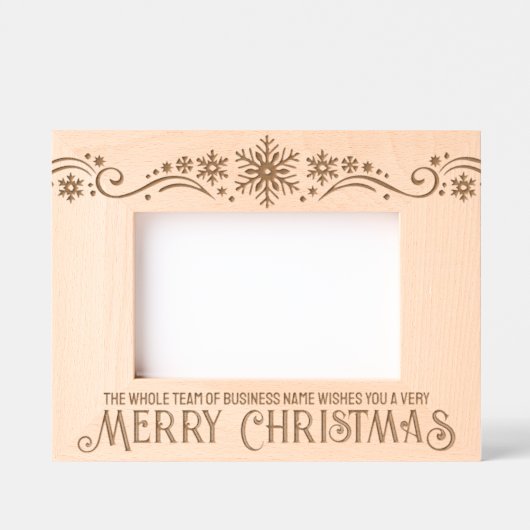 Cadres Gravés Notre équipe vous souhaite un joyeux Noël (Recto)