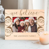 Cadres Gravés Nous Croyons Père Noël Nom de famille Noël Keepsak