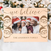 Cadres Gravés Nous Croyons Père Noël Nom de famille Noël Keepsak