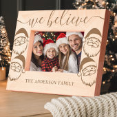 Cadres Gravés Nous Croyons Père Noël Nom de famille Noël Keepsak