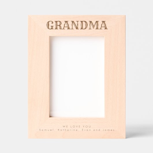 Cadres Gravés Nous t'aimons grand-mère (Recto)