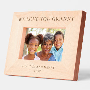 Cadres Gravés Nous t'aimons Granny Cadeau photo personnalisé Cad