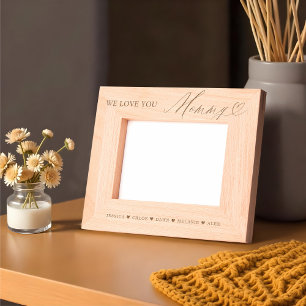 Cadres Gravés Nous t'aimons Maman Script Coeur Enfants Nom Keeps