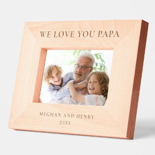 Cadres Gravés Nous t'aimons Papa Cadeau photo personnalisé Cadea