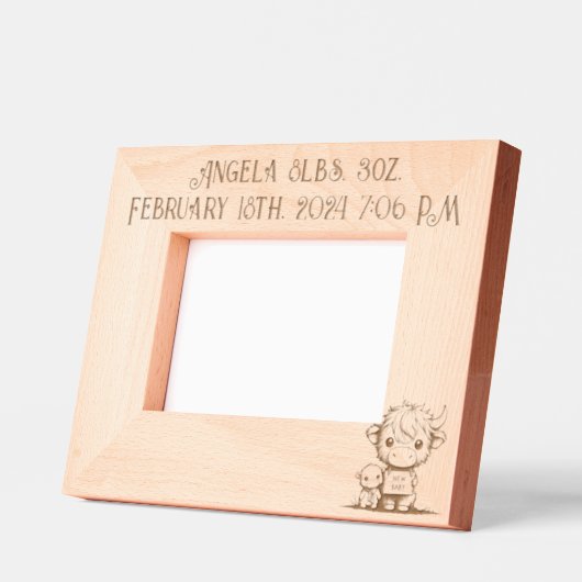 Cadres Gravés Nouveau bébé (Gauche)