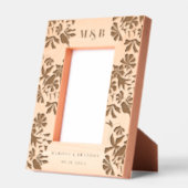 Cadres Gravés Oiseaux floraux Mariage personnalisé Couple Monogr (Gauche)